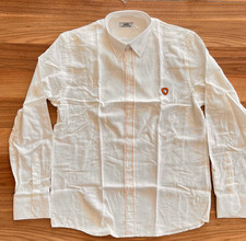 HERMES Men Shirt Button Down Casual Cotton Shirt Size LARGE