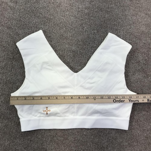 Tommie Copper Sports Bra Womens XL White Copper Znergy Compression V-Neck Mesh - Picture 11 of 14