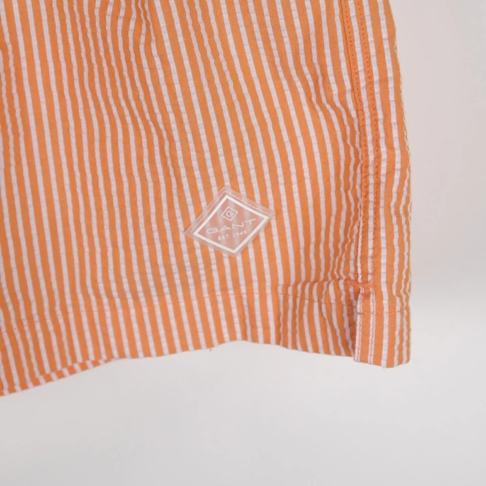 GANT 男式游泳短裤橙色条纹 L 码短裤海洋夏季 — 第 3/4 张图片
