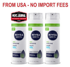 NIVEA MEN Sensitive Shave Gel, Shaving Gel for Men with Sensitive Skin, Enriched
