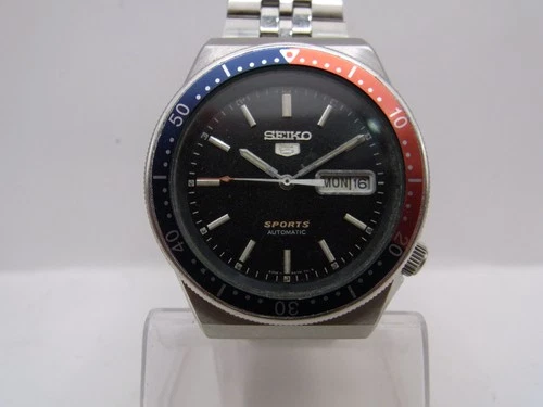 VINTAGE SEIKO SPORTS 6309-836A DAYDATE STAINLESS STEEL AUTOMATIC MENS DIVERWATCH