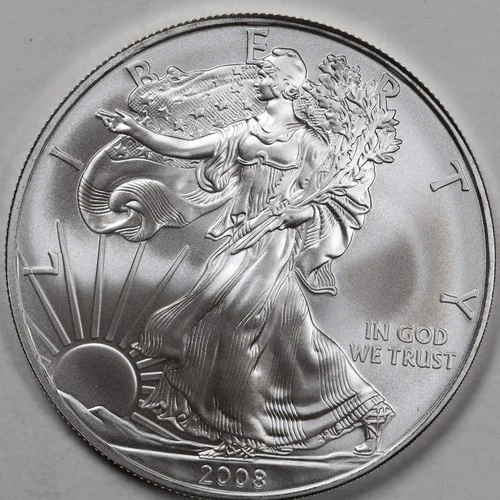 2008 American Silver Eagle #2 (BU) in a Capsule - PRISTINE - ORIGINAL OWNER!