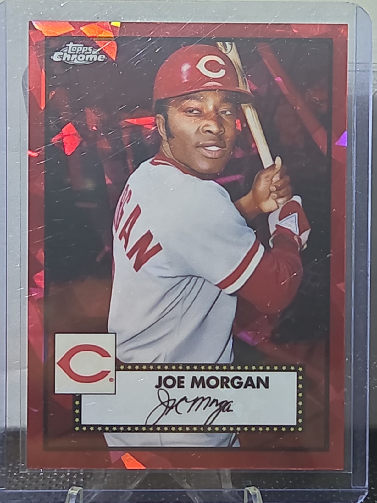 2021 Topps Chrome Platinum Anniversary-Joe Morgan #657 Red Atomic Refractor /100