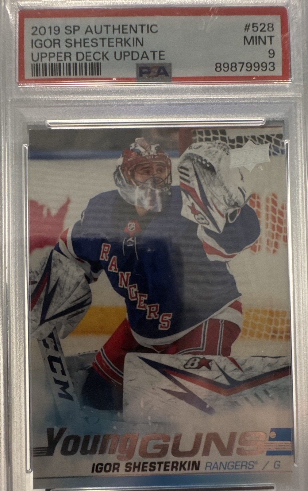 Igor Shesterkin #528 Hockey Cards 2019 SP Authentic Upper Deck Update trading card — raw and PSA graded price guide
