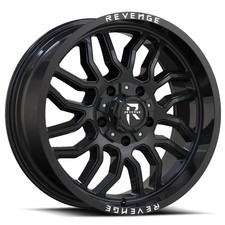20x12 Revenge Rv205 Black 5x127 5x139.7 -44 Set Of 4