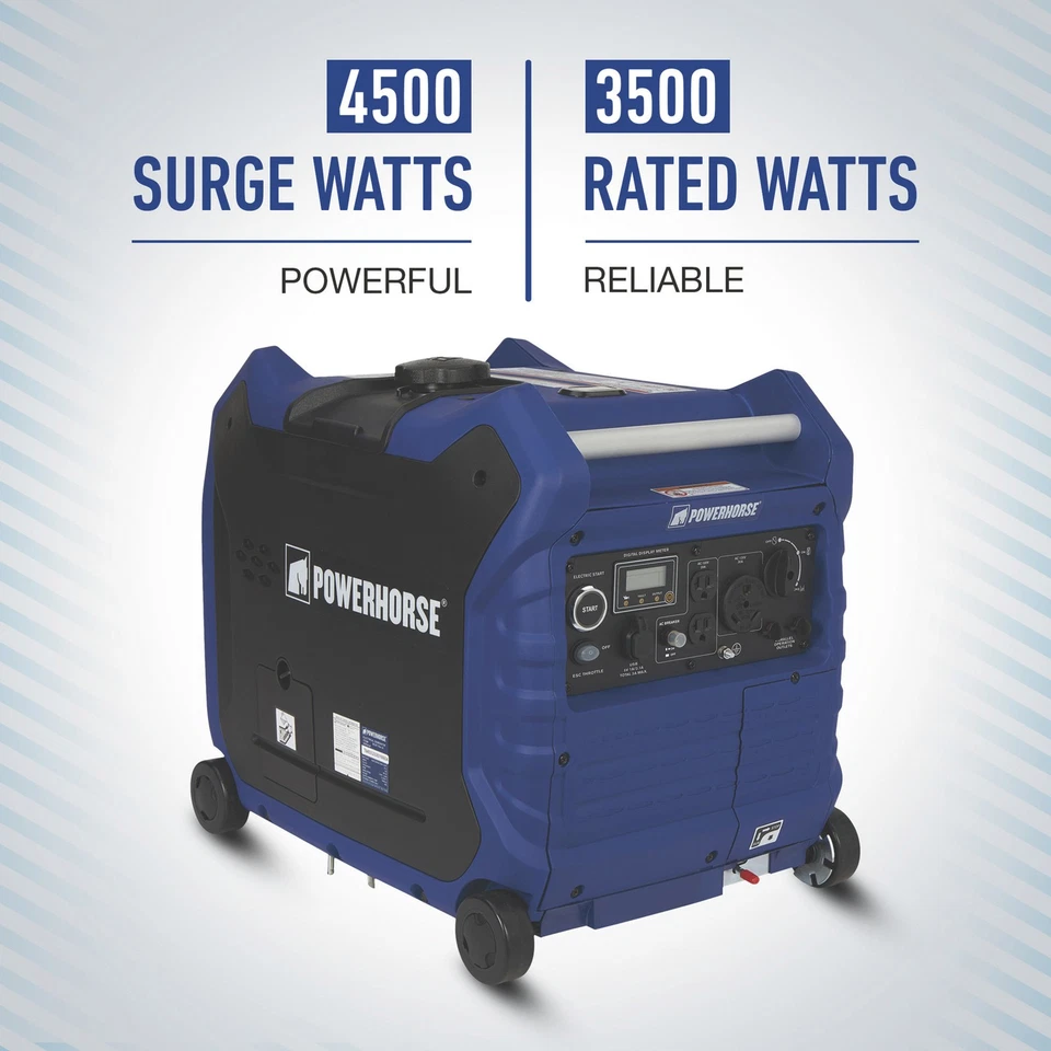 Powerhorse Inverter Generator, 4500 Surge Watts, 3500 Rated Watts, Electric - Image 3 of 4