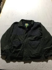 Cabela's Dry-Plus Coat Mens L Large Green Quilted Shoulders Zip Pockets