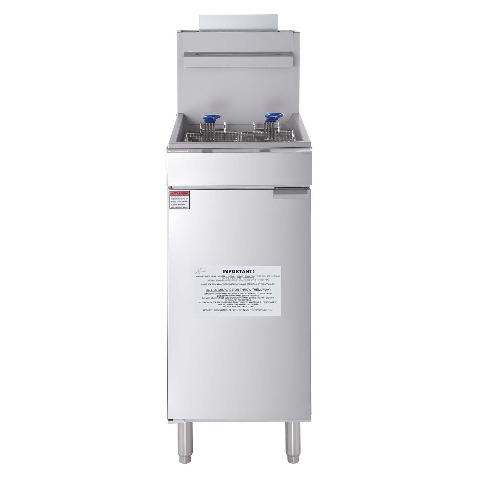Free Standing Natural Gas Fryer 3burner Dual Baskets
