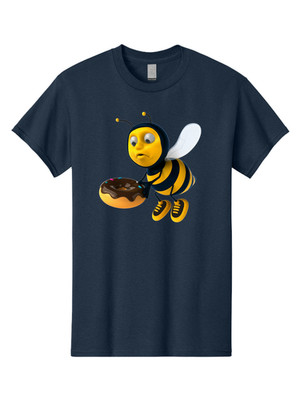 Sad-Bee Mens Graphic Tee, 100% Cotton, Casual Summer Wear