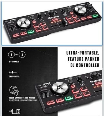 Numark DJ2GO2 Touch Pocket Double Deck DJ Controller - Black