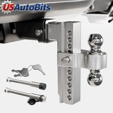 2.5 Receiver Adjustable Tow Hitch 10 Droprise Dual Ball Mount Trailer 18500lb 2.5 Receiver Adjustable Tow Hitch 10 Droprise Dual Ball Mount Trailer 18500lb