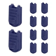 Zipper Pull Tabs Cord End Tips Shoelace End Clips - (10 Pack, Dark Blue)