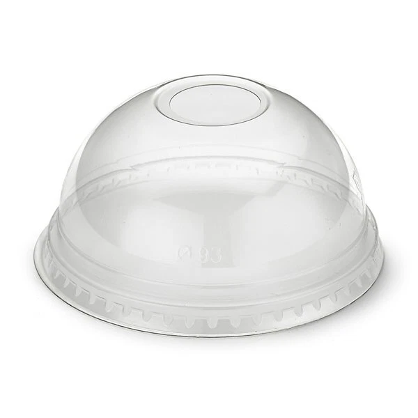1000 x Go-Pak Dome Lids With Hole to fit 16oz & 20oz Go-pak Clear Smoothie Cups