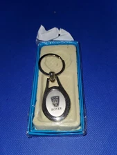 For ROVER Metal Chrome Tear Drop Laser Engraved Keychain Key Fob Ring 