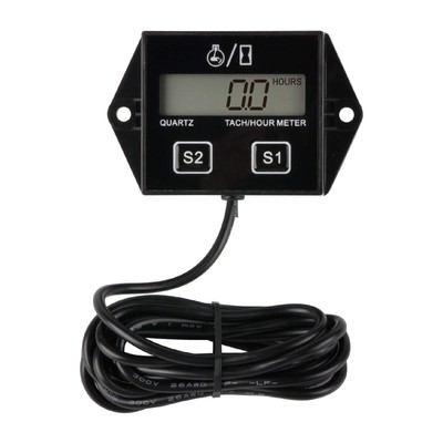 Jayron Jrhm011n Lcd Gasoline Inductive Tachometer Resettable Tach/hour Meter Gau