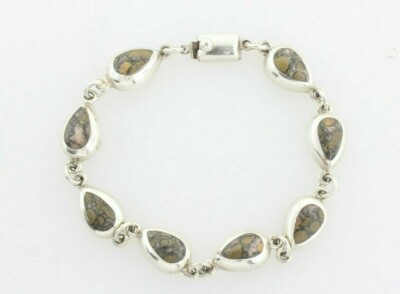 vintage mexican teardrop bracelet 925