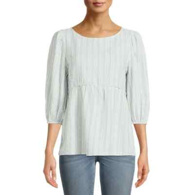 Time and Tru Women's Short Sleeve Textured Top Size S   --C8--