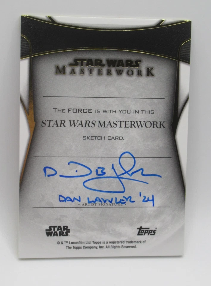 Topps Star Wars Masterwork 2024 Luke Skywalker Sketch Card Dan Lawler 1/1 - Image 2 of 2
