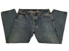 Levi's 501 Men's Blue Medium Wash Button Fly Denim Jeans 40 x 30 Vintage Mexico