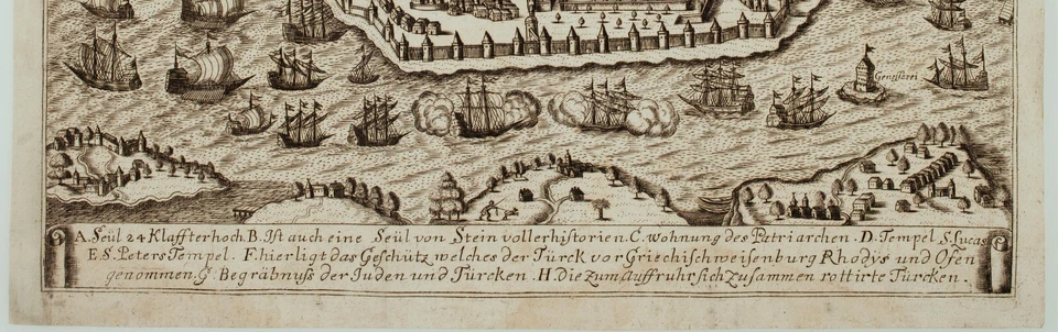 Mapa antiguo "Constantinopla" (Estambul) herederos de Segismundo Latomí, 1731 Foto 2 de 3