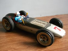 Rare vintage battery powered big size tin toy Sports car of 50's made in Japan.