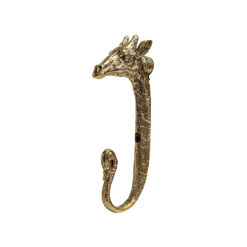 Wandhaken in Messing Giraffenform für Mäntel, Schlüssel, Taschen und Wohndekoartikel - Bild 5 von 17