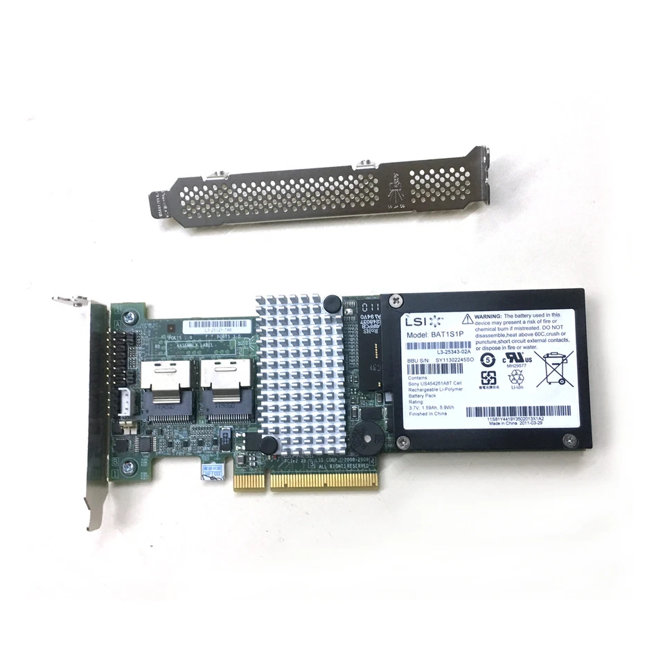 IBM M5015 / LSI 9260-8i SATA/SAS Controller RAID PCIe x8 + BAT1S1P battery - Image 3 of 4