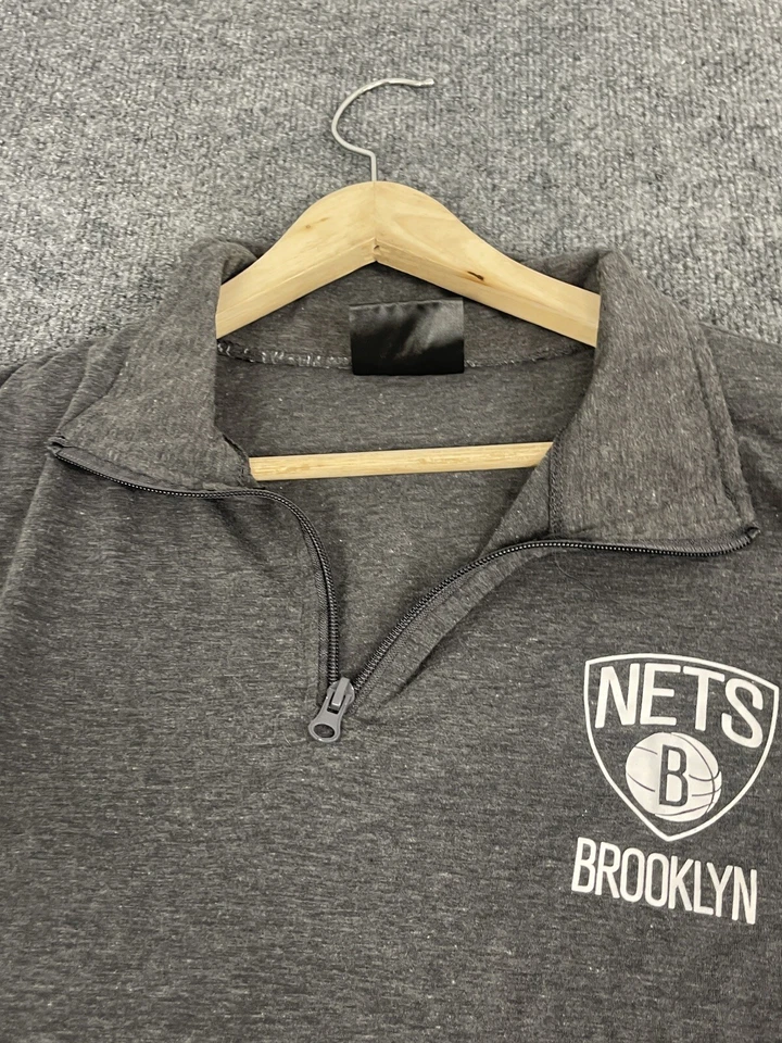  Camisa Brooklyn Nets Para Hombres Suéter Mediano NBA 1/4 Cremallera Baloncesto Pullover N229 Foto 2 de 4
