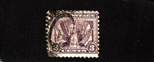1919 U.S.CLASSIC 3c Violet "VICTORY"Sc#537 Used Circ Postmark!