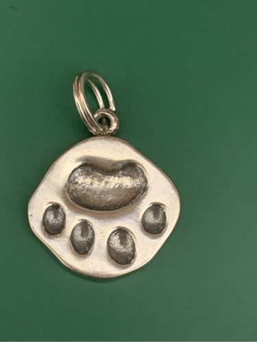 .925 Dog Paw Sterling Silver Jewelry Charm #pet #paw