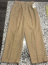 Vtg 1990's CHRISTIAN DIOR Women's Lined Caramel Dress Pants Size 12 NWT