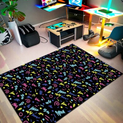 Arcade Rug,Gamer Rug,Game Room Rug,Arcade Decor,Area Rug, Popular Rug, Minimalis