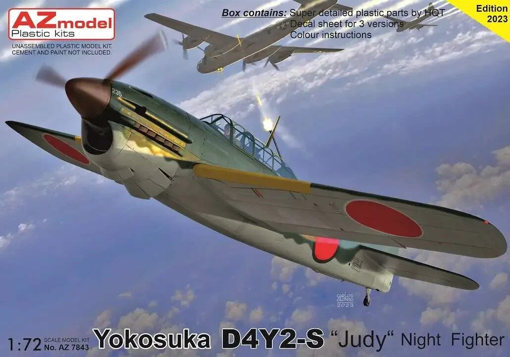Avion Yokosuka D4Y2 S Judy Night Fighter AZ Model maquette plastique pour diorama