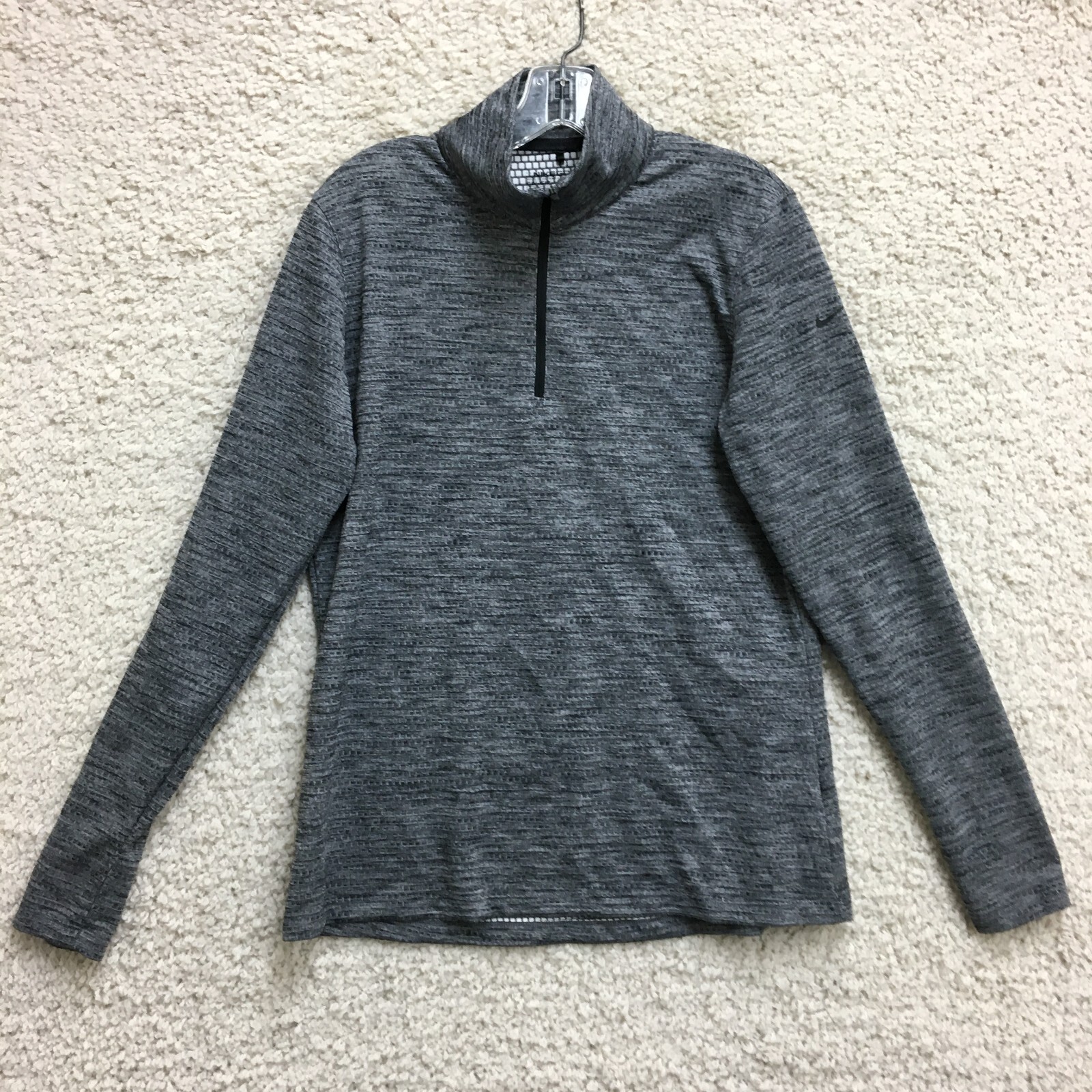 Nike Golf Sweater Extra Large Adult Gray Dri Fit 1/4 Zip Stretch Swoosh Women XL