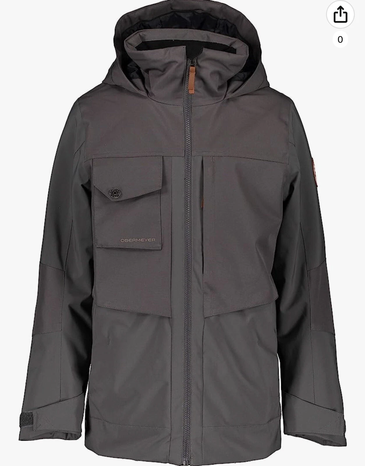 Obermeyer Boys' Colt Jacket (Big Kids) Military Time Size 10-12 Years