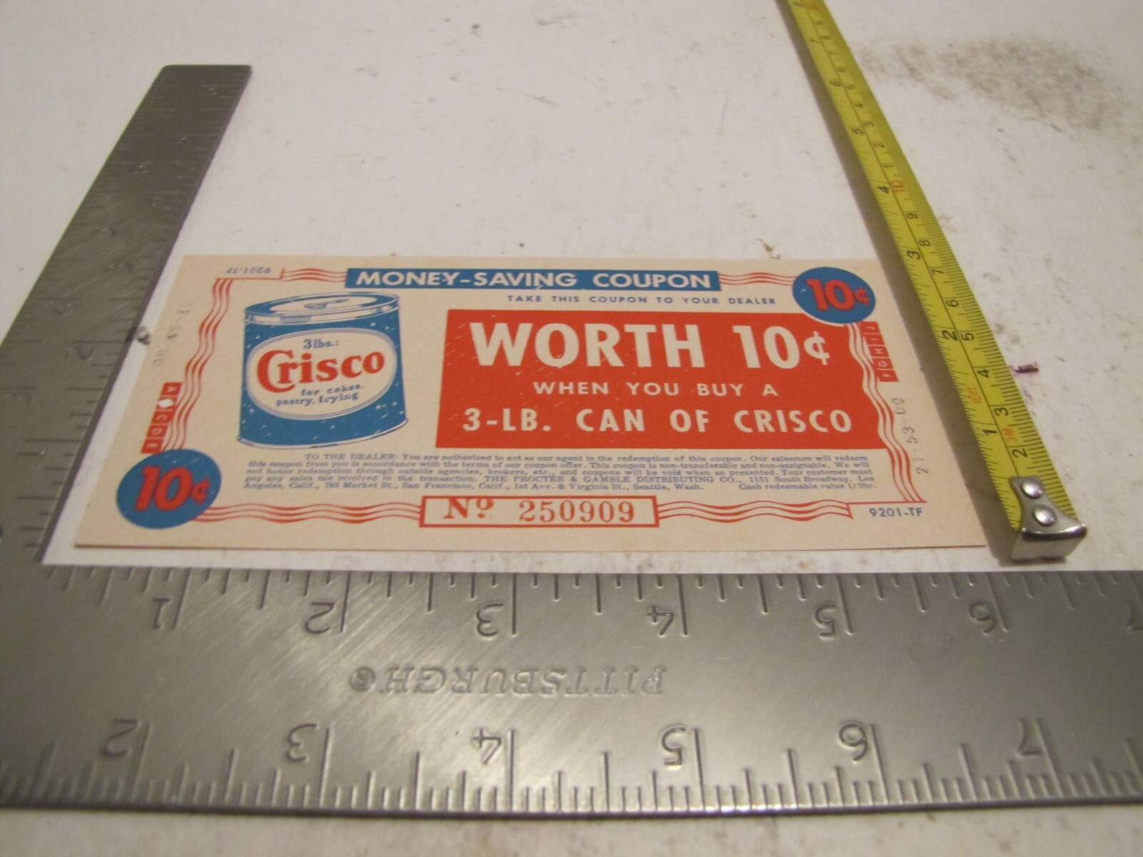 VINTAGE CRISCO 3-LB CAN COUPON | eBay