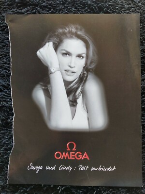 1999 Omega 4-pages Cindy Crawford Vintage Magazine Print Ad 90s models