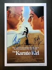 * THE KARATE KID  * signed 12x18 photo poster * MACCHIO, KOVE & ZABKA * 2