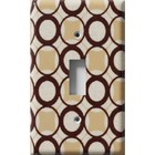 SnazzySwitch Retro Brown Circles Decorative Light Switch Plate Cover