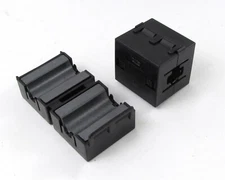 Lot of (2) Fair-Rite 0443164151 Square Ferrite Cable Clamp Filters 1/2" Dia.