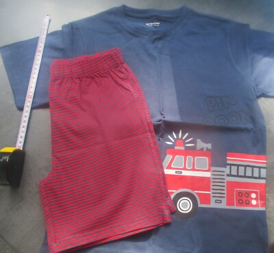 Kinder Schlafanzug Pyjama Gr. 140 vertbaudet Feuerwehr aus Set, Kollektion 2024