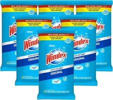 Wipes Glass Cleaning Ammonia Free, Pre-Moistened Glass and Surface Wipes to C...