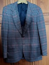 VTG 60s Hart Schaffner Marx Jack Nicklaus 40R Blazer Wool MULTICOLOR PLAID Tweed