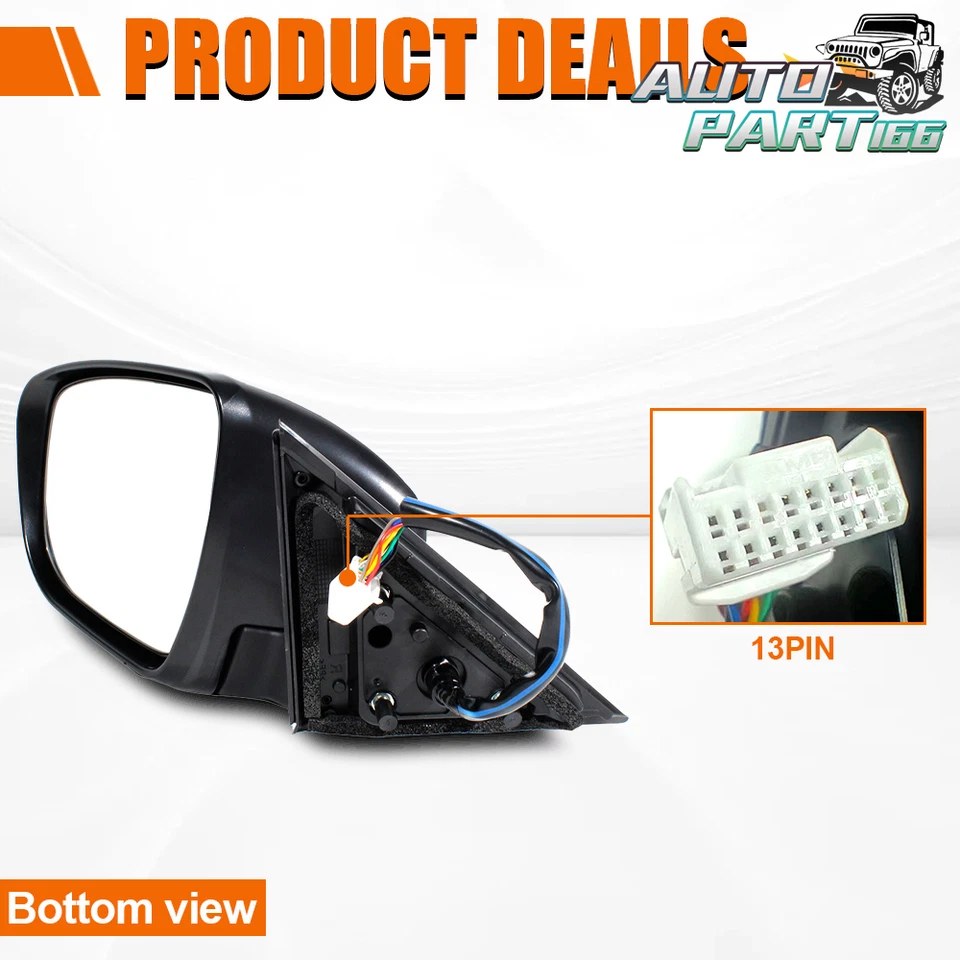 Espejo retrovisor lateral izquierdo 13 pines blanco con cámara para Nissan X-Trail T32/Rogue 2014-2019 Foto 4 de 4