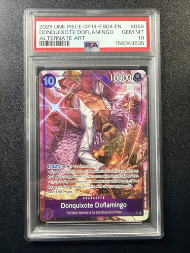 Donquixote Doflamingo (Alternate Art) graded PSA 10 for sale on eBay