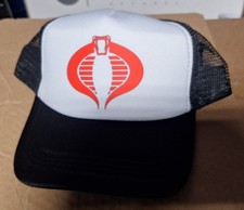 Adjustable Trucker Baseball Hat Cap GI Joe Cobra Logo Black