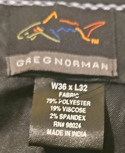 Greg Norman Dress Pants Men's 36X32 Black Slight Stretch - Picture 7 of 7