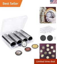 100pcs Clear Coin Capsules with Adjustable Gaskets for Avid Collectors - 20-46mm