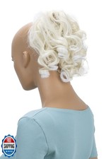 CAISHA Jumbo Hairpiece Scrunchy Updo Voluminous Curly Messy Bun Light Blonde