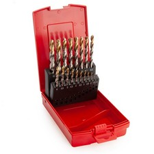 Dormer HSS TiN Coated Tip Jobber Drill Bit Set 19 Piece 1 to 10mm Boxed A002 